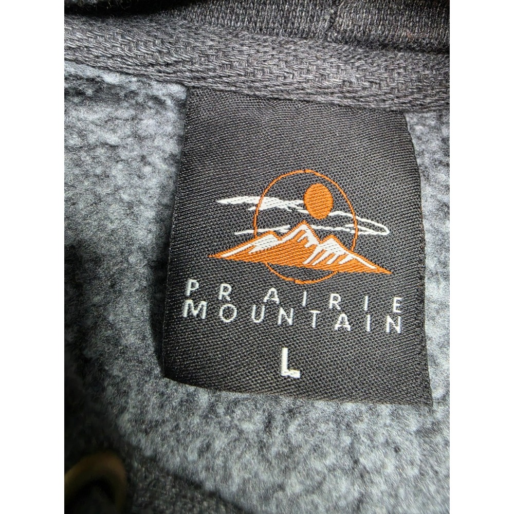 VTG Prairie Mountain Hoodie Men Large Charcoal Gray 90' Yosemite California Logo - Picture 4 of 7